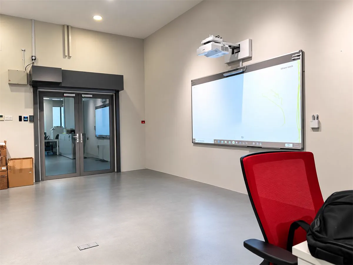 Epson interactive projector over a whiteboard in a meeting room