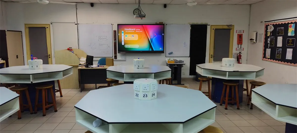 Tenby International School classroom with a ViewSonic interactive flat panel