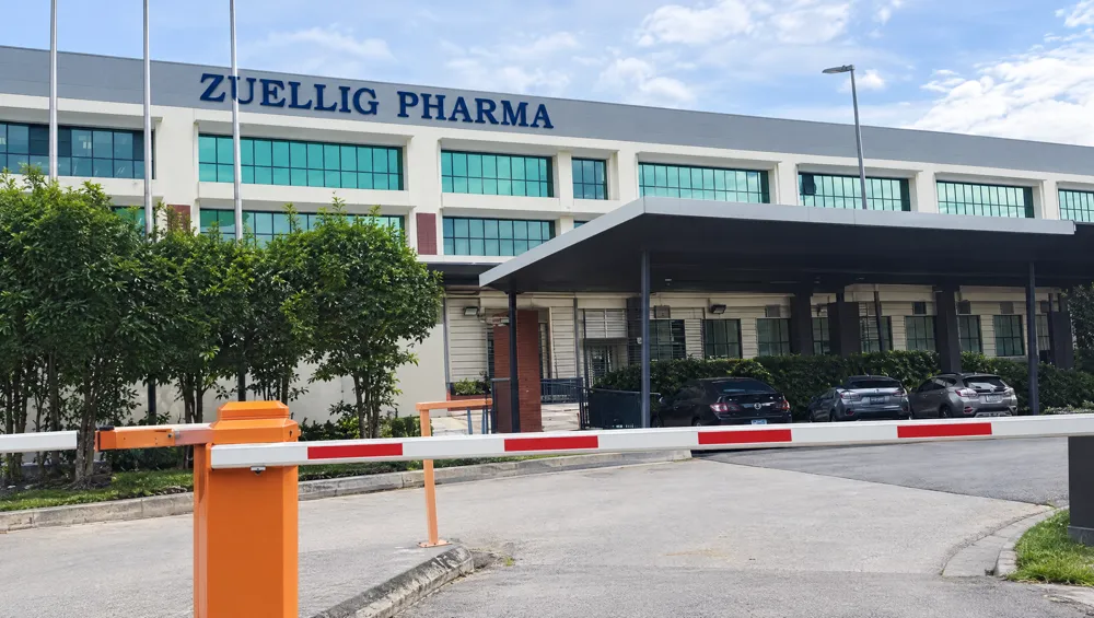 Zuellig Pharma facility entrance with barrier gate